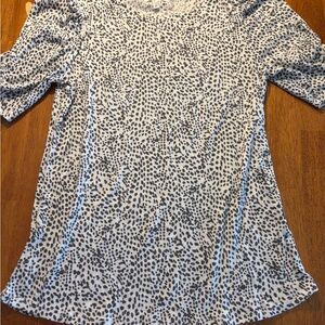 Maurices Black and White Spotted Blouse
